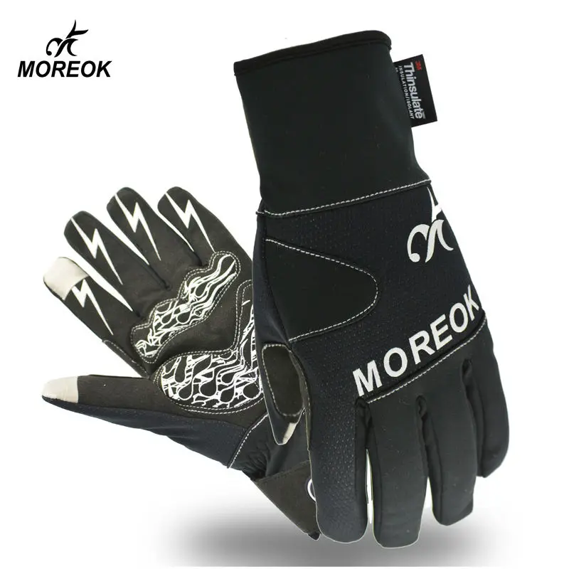 MOREOK Full Finger Touch Screen Winter Waterproof 3M Thinsulate Thermal Outdoor Sports Mountain