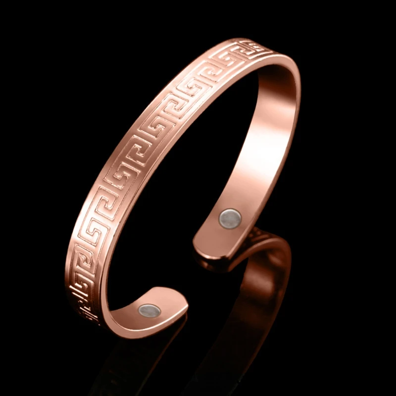 

2018 Copper Bracelet Magnetic Healing Therapy Pain Relief Bangle Cuff Arthritis Gift M-shine A13_35