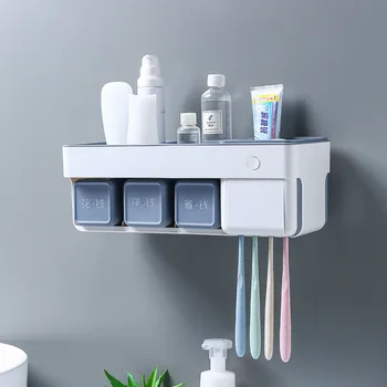 

Carrier Accept Shower Room Toothbrush Frame Suit Attract Hanging Type Avoid Punch Intelligence Sterilization Antibacterial