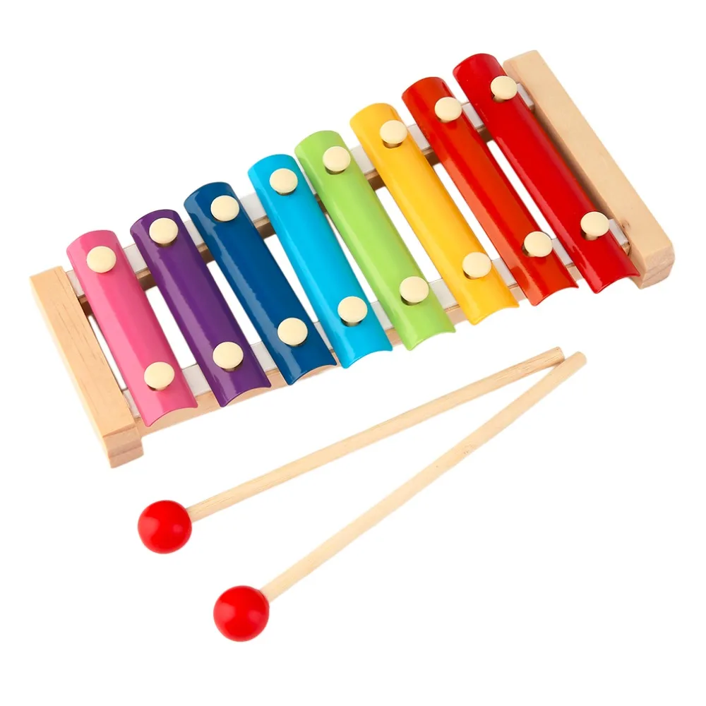 

Learning&Education Wooden Hand Knock Piano For Children Rhythm Learning Toys Wisdom 8-Note Music Instrument Wholesale