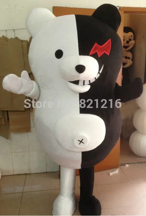 

Halloween Outfit Costumes suit Black and white bear cartoon mascot costume for adults Despicable Me show