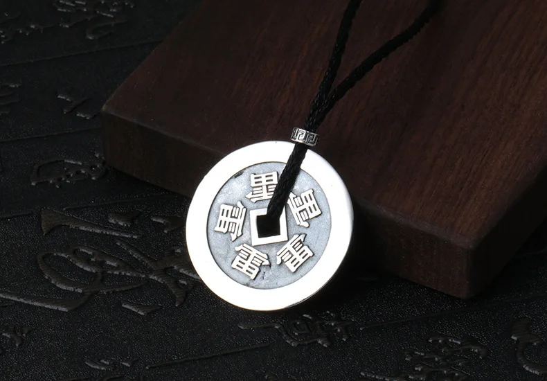 Новинка, 925 серебряное ожерелье с подвеской Fengshui Taichi, чистое серебро, ожерелье с подвеской Багуа, амулет на удачу, драйв чертей