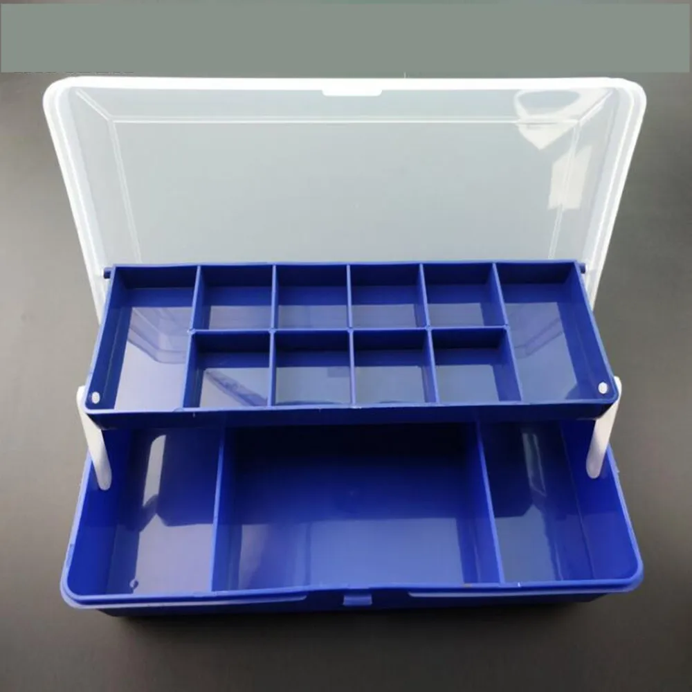 2018 جديد طبقتين الصيد السحر Tackel مربع سمك لوري خط هوك الصيد معالجة الصيد الاكسسوارات مربع حقيبة للتخزين حقيبة