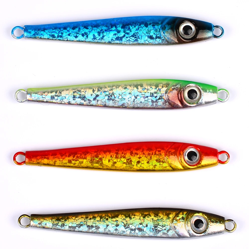 

1PCS Slow Jigging Lure 36g Iron Plate Luminous Lure Hard Bait For Saltwater Fishing Lifelike Metal Lead Fish Lure 4 Colors