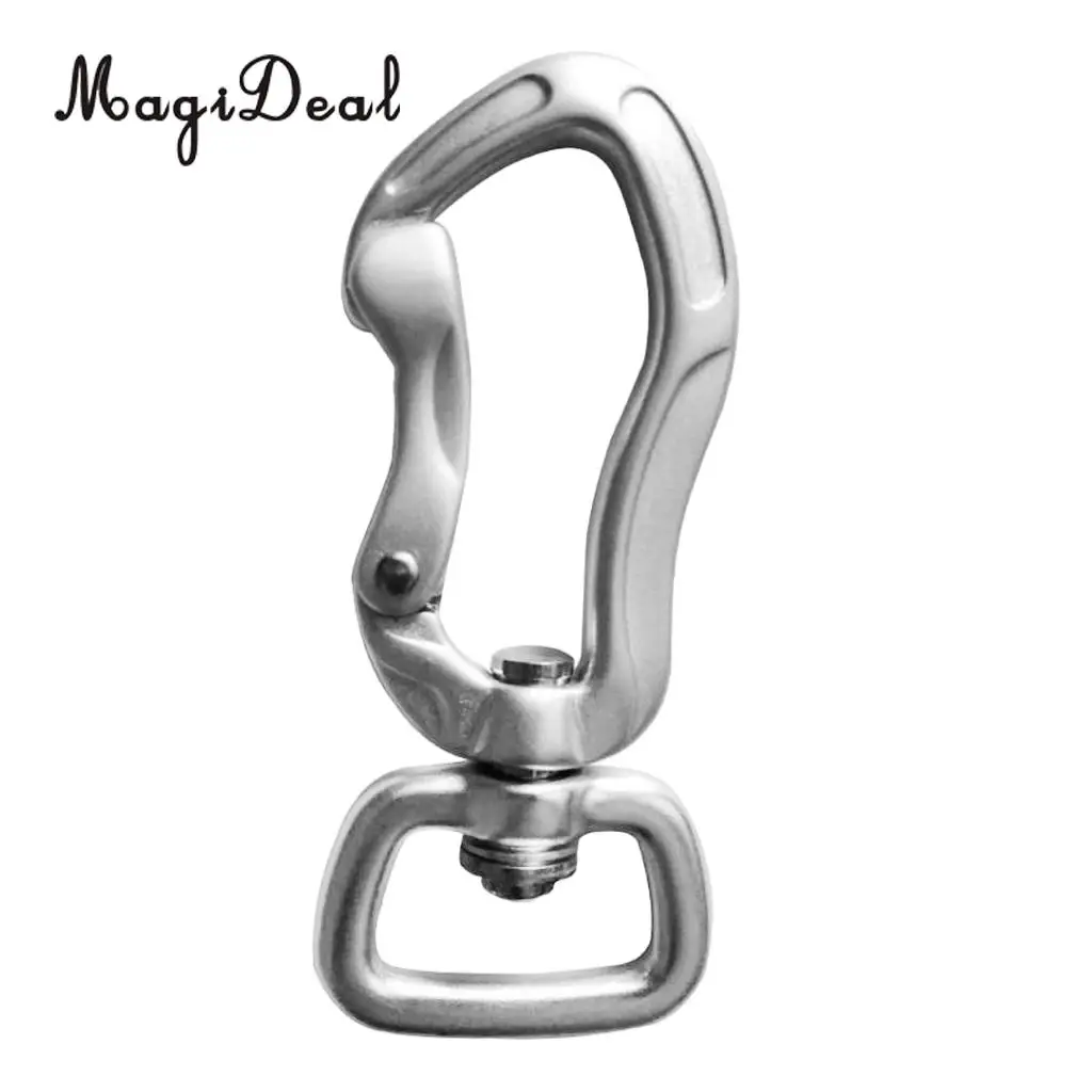 Outdoor 1 Pair Rock Tree Climbing Swivel Carabiner Hanging Connect Hook Camping 71/76mm round eye for Camping Caving Climbing