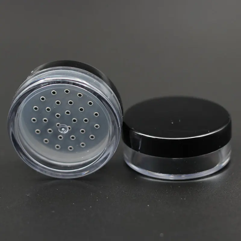 100pcs/lot 20g Cosmetic Jars With Powder Sifter And Lid Mesh With