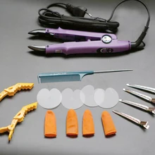 Супер качество цена фиолетовый цвет плоская пластина наращивание волос Кератиновое укрепление инструмент терможелезо