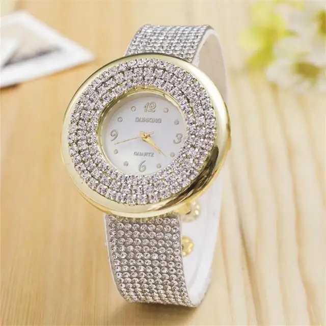 MINHIN Brand Women Dress Watch Luxury Full Crystal Leather Band Quartz Wristwatc MINHIN Brand Women Dress Watch Luxury Full Crystal Leather Band Quartz Wristwatc