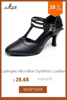 Ladingwu/Фабричный магазин; Новинка; черные женские туфли для танцев; обувь для латиноамериканских танцев из искусственной кожи и полиуретана; обувь для соревнований по бальным танцам