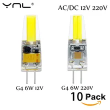 10pcs G4 LED Lamp AC DC 12V 220V Mini Lampada LED Bulb G4 1505 COB Chip Light 360 Beam Angle Lights Replace 30W Halogen