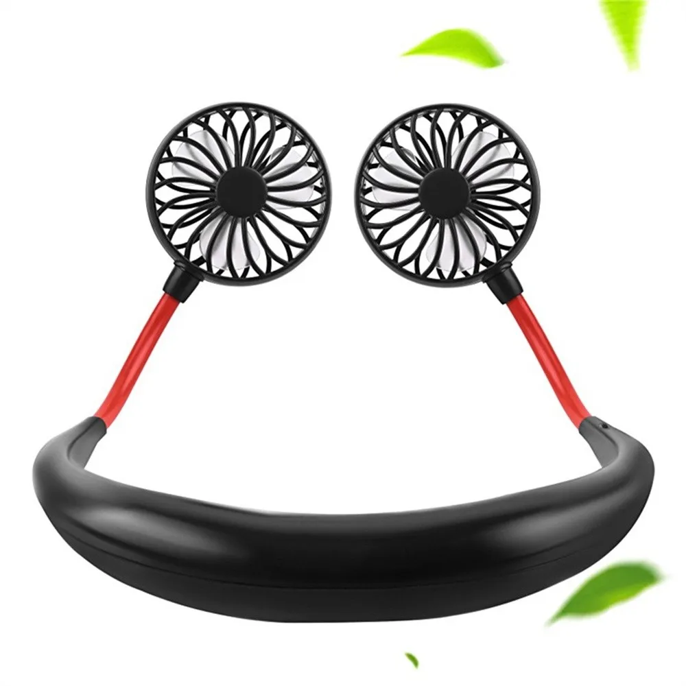 

New Portable Mini Fan LED Luminous Motion Fan USB Charging Hanging Neck Fan Suitable for Running Fitness Travel