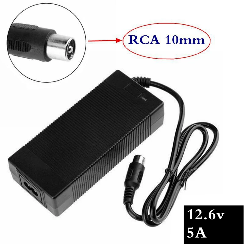 

1Pcs Special price12.6V 5A Charger Combination of 18650 Li-ion Lithium Battery Pack Charger 12.6v charger RCA connector
