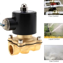 1/" DC 24V Электрический электромагнитный клапан пневматический клапан латунный корпус для воды/масла/газа
