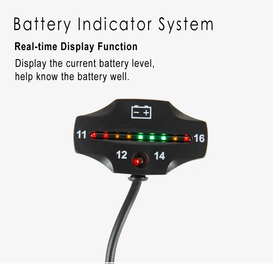 Тестер для батарей Индикатор заряда аккумулятора индикатор батареи 12 В для распылитель для мотоциклов van ATV jet ski e-bike Электрический экскурсионный автомобиль