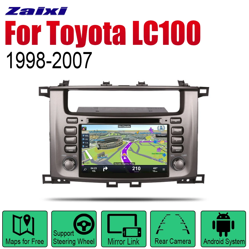 

ZaiXi Android 2 Din Auto Radio DVD For Toyota Land Cruiser 100 1998~2007 Car Multimedia Player GPS Navigation System Radio