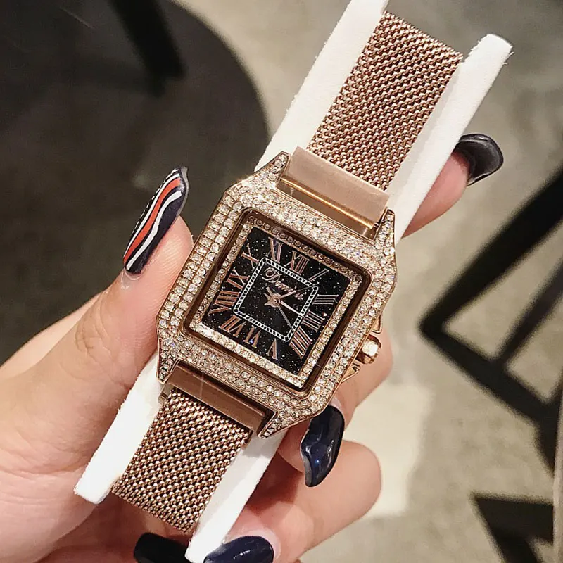 Роскошные брендовые креативные мраморные кварцевые часы с сетчатым ремешком, повседневные женские наручные часы из нержавеющей стали, Relogio Feminino, Прямая поставка