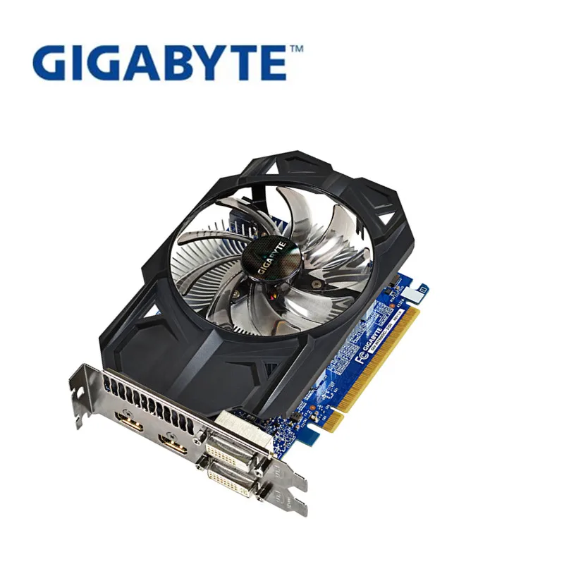 Видеокарта GIGABYTE GTX 750 2 Гб 128 бит GDDR5 видеокарты для nVIDIA Geforce GTX750 Hdmi Dvi б/у VGA карты в