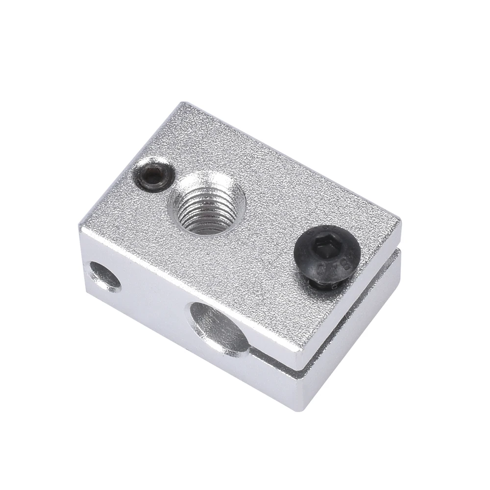 3D طابعة أجزاء E3D V6 سخان كتلة الرسمية الألومنيوم كتلة إلى J-رئيس Hotend بودين الطارد V6 سيليكون جورب سخان الثرمستور