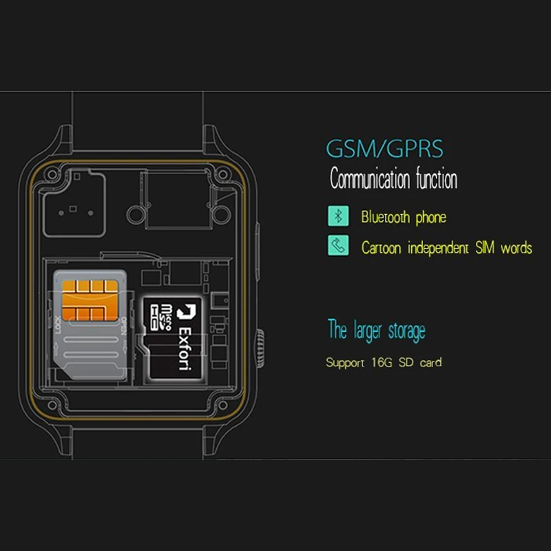 HETNGSYOU Heart Rate Monitor Bluetooth waterproof Smart watch Anti-lost Smartwatch Support SIM Card For Android pk apple watch