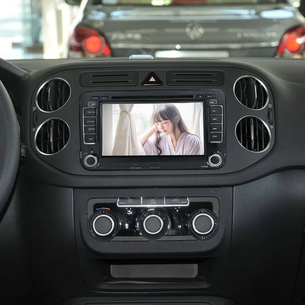 Perfect KKmoon 2 Din 7 inch HD Touch Screen Car DVD Player GPS Navigation Wireless BT connection AM/FM Radio Universal for VolksWagen VW 5