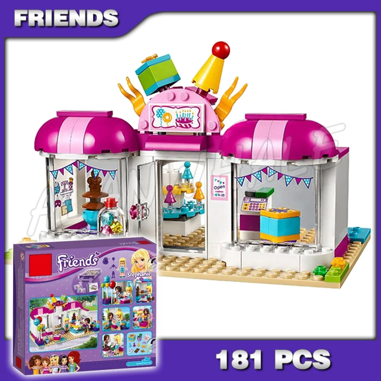 181pcs Friends Series Heartlake Party Cake Shop Building