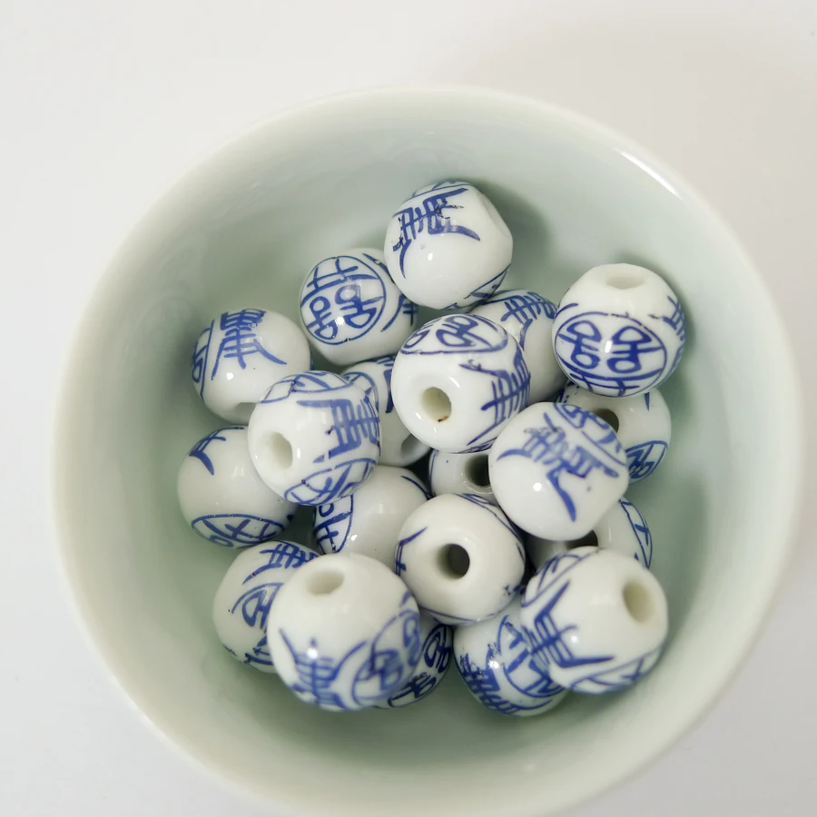 China Ceramic beads Not natural stone DIY porcelain bead for jewelry