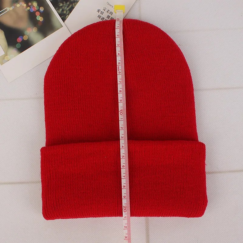 25 Solid Colors Woolen Knitted Beanie Hat Cap For Men Women Winter Warm Womens Ski Caps Gorro Skull knit Cap Bonnet Cotton Hats - Image 4