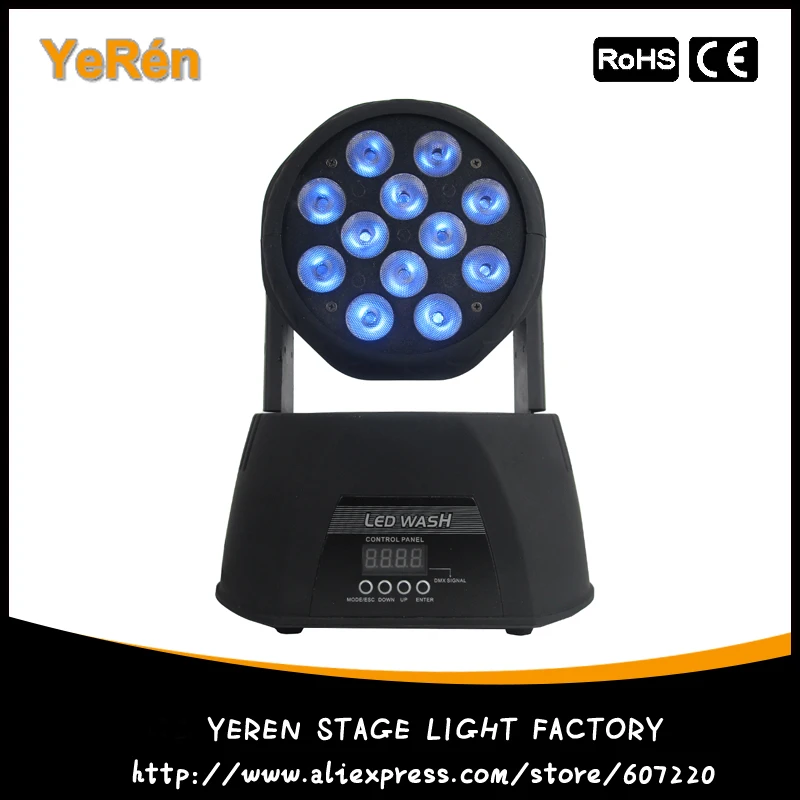 

DJ Moving Head Wash Spot Light RGBW Quad-Color 12*10W DMX 9/16Channels Stage DJ Lighting Disco Light