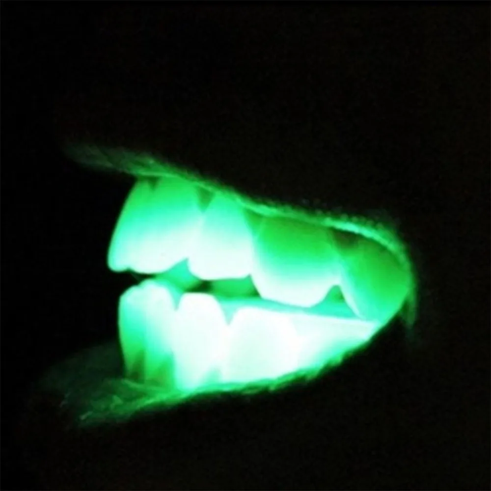 Мигающий светодиодный светильник, подтяжки, светящиеся зубы для Хэллоуина, вечерние, Rave, подарок для детей, светящиеся, мигающие подарки W507
