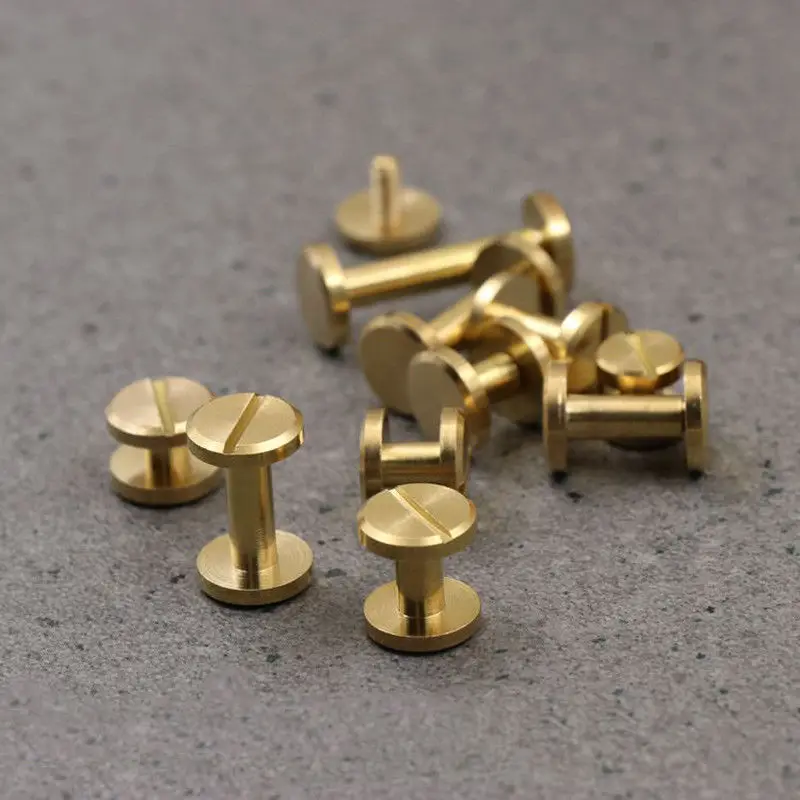 20pcs Solid Brass Binding Chicago Screws Nail Stud Rivets Album Leather