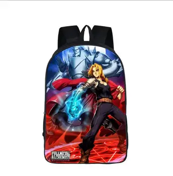 

Anime Fullmetal Alchemist Backpack For Teenagers Edward Elric Children School Backpack Bags Kids Men Casual Travel Rucksack Bag
