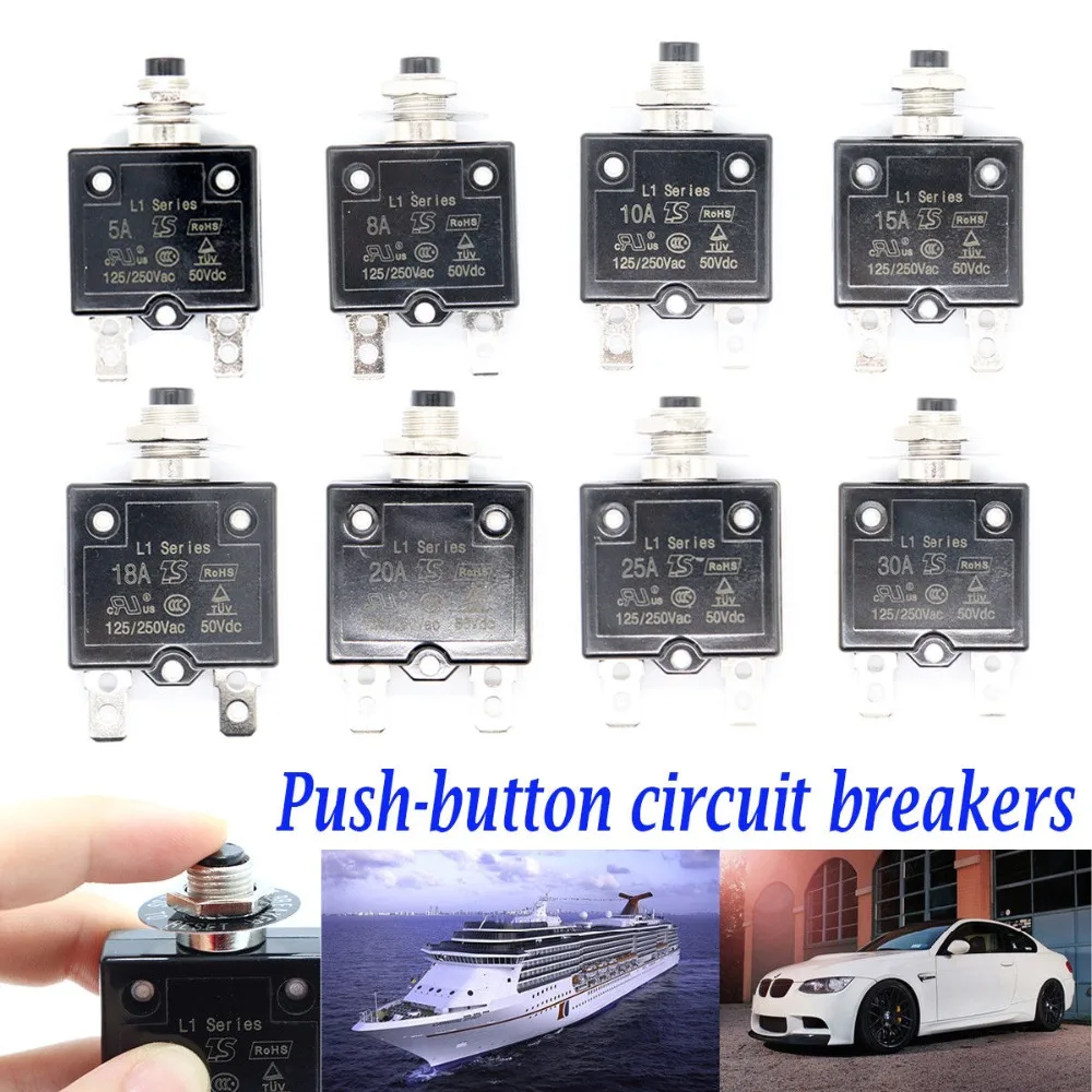 Dc 50v 530a Push Button Manual Reset Thermal Circuit Breaker Overload