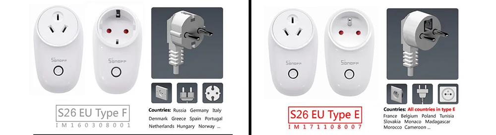 Sonoff S26 WiFi Smart Plug ЕС, США, Великобритании CN AU автоматизации умный дом дистанционного разъем выход переключатель совместим с Alexa Google дома