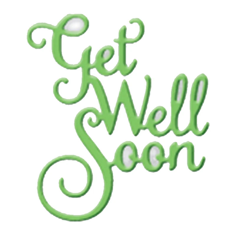 Металлические штампы с надписью Get Well Soon трафареты для штампов скрапбукинг