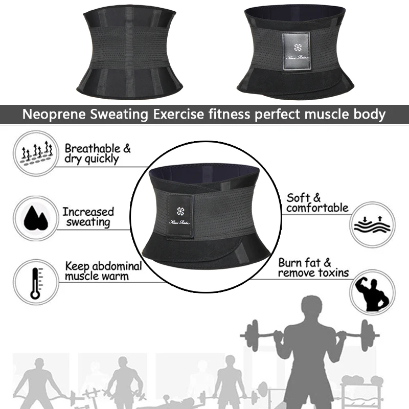  Miss Moly Sweat Waist Trainer Body Shape Shaper Xtreme Power Modeling Belt Faja Girdle Tummy Slimmi
