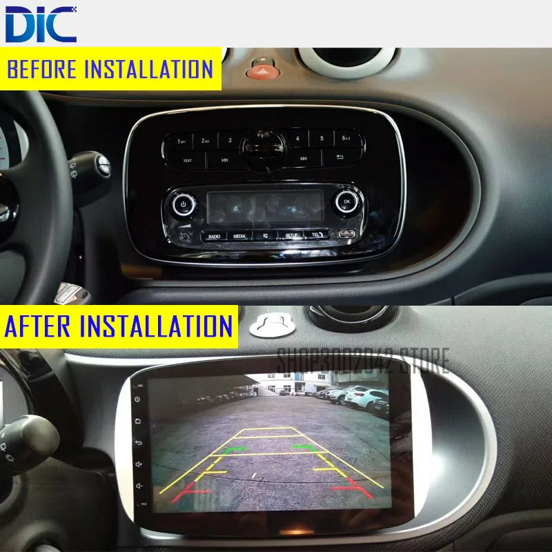 Perfect DLC Android system navigation car player GPS auto video 9 inch support can bus steering control audio For Benz smart 2009-2016 4