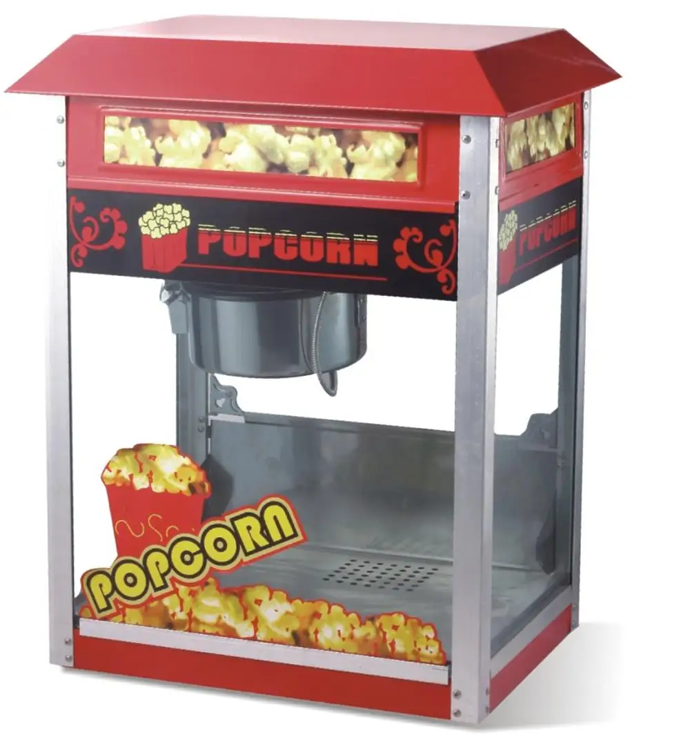 

CE Approved Commercial Kettle Popcorn Maker 220V with Cart