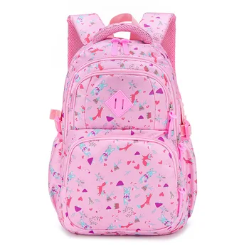 

Princess Primary Backpacks Orthopedics School Bags Flower Printing Schoolbags For Girls Waterproof Kids Backpack Mochila Escolar