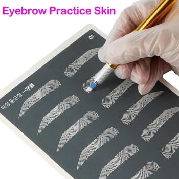 

5pcs Hot Tattoo Practice Skin Eyebrow Cosmetic Permanent Makeup Eyebrow Training Skin Machine Supply Kit