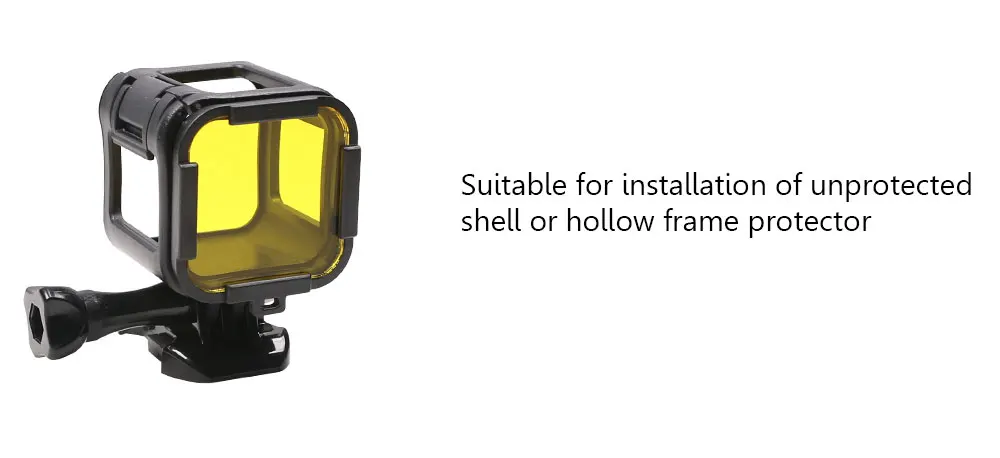 Waterproof Dive Filter 4 Color Diving Filter Red Purple Yellow Gray Lens Cap Lens Protector for Gopro Hero 4 Session 5 Session Cube (6)