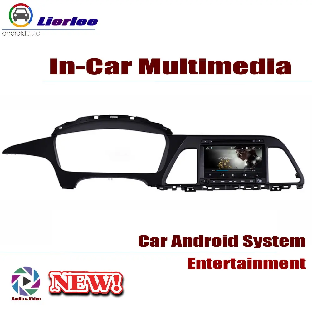 Discount Car DVD Player For Hyundai Sonata New Rise 2015-2017 GPS Navi Navigation Android A53 Processor IPS LCD Screen Radio BT USB AUX 3