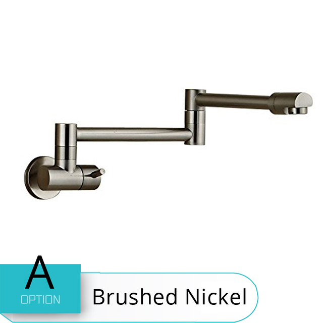 Nickel Single Handle Bathroom Kitchen Faucet One Hole Cold Water Folding Washing Basin Taps
