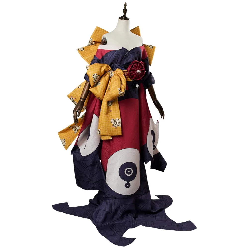 Fate Grand Order Косплей катсусика Hokusai кимоно костюм для костюмированной игры взрослый полный комплект Хэллоуин Карнавал косплей