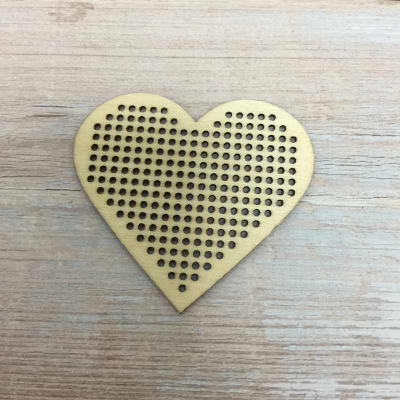 set of 20 pcs free shipping heart pendant cross stitch wood charm crafts DIY sewing pendant 77x77mm (3)