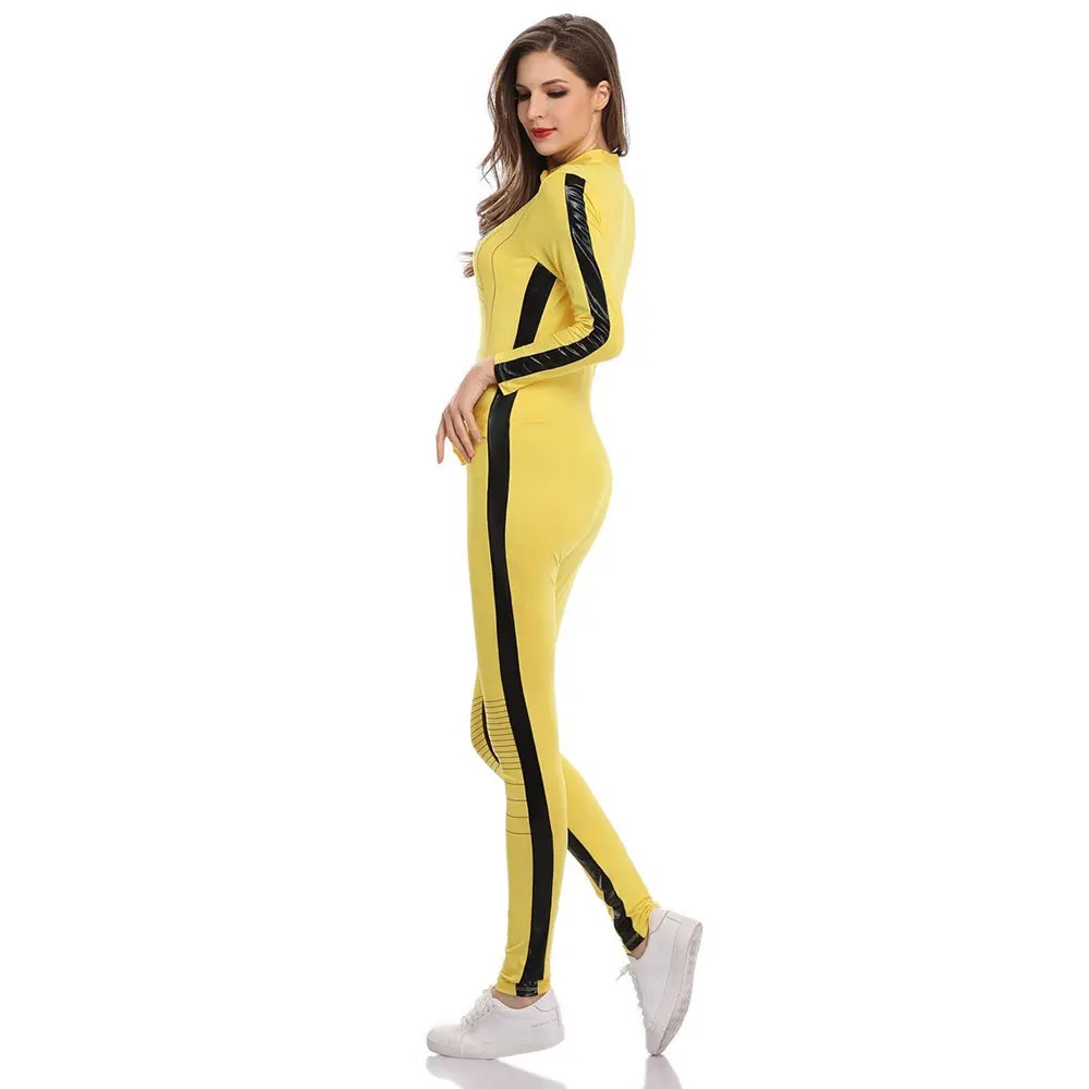 Cheap Umorden Kill Bill The Bride Beatrix Kiddo Cosplay Costume Kung Fu Jumpsuit for Women Halloween Carnival Mardi Gras Costumes