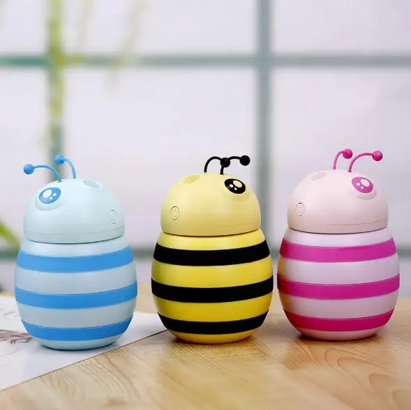 

Bee Humidifier Mini USB Air Purifier Aromatherapy New 300ml Essential Oil Diffuser LED Night Light Car air freshener Fogger
