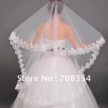Высококачественная Фата для венчания/кайма из кружева, свадебная фата 26