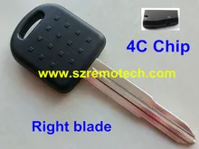 Free Shipping 5pcs/lot New Replacement Transponder Key Fob ID 4C Chip Uncut Right Blade Fit For Suzuki Baleno Grand Vitara Swift