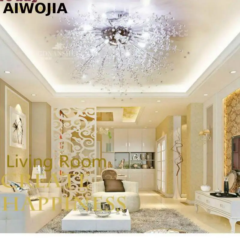 

Modern White LED Ceiling Lights For Living Room luminarias para sala plafon led Crystal Ceiling Lamp Fixtures For Bedroom