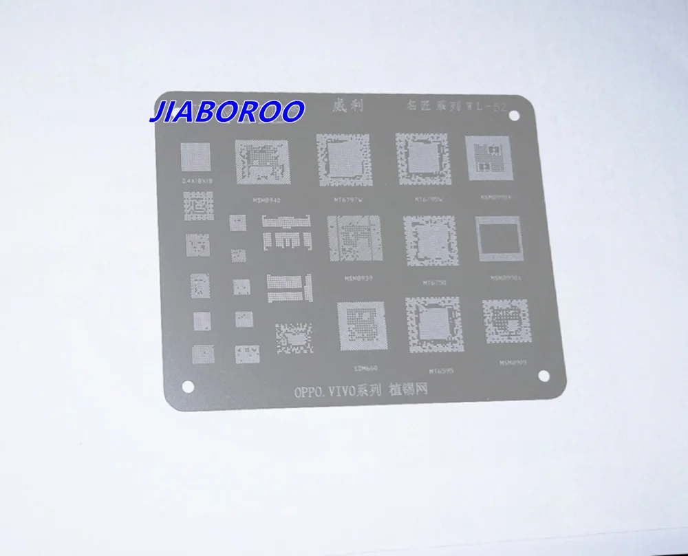 

BGA reballing Stencil Template for MSM8940 MT6797V MT6795W MSM8998 MSM8939 MT6750 SDM660 MT6595 MSM8909, 0.4X18X18 high quality